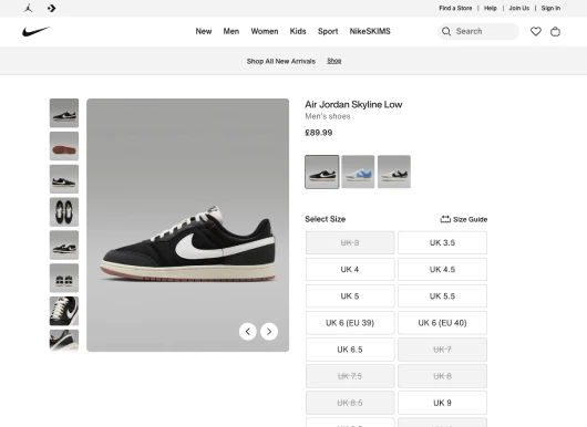 Competitor product page example