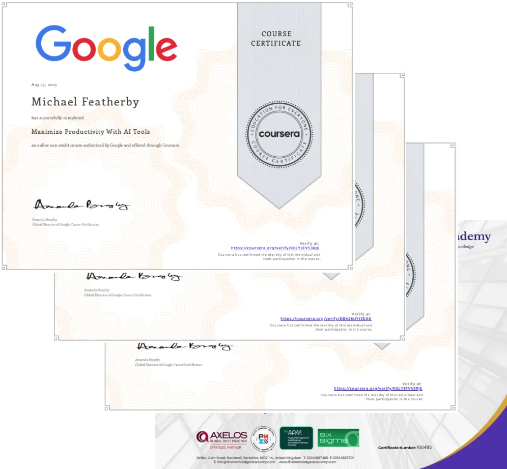 Recent AI certification certificates
