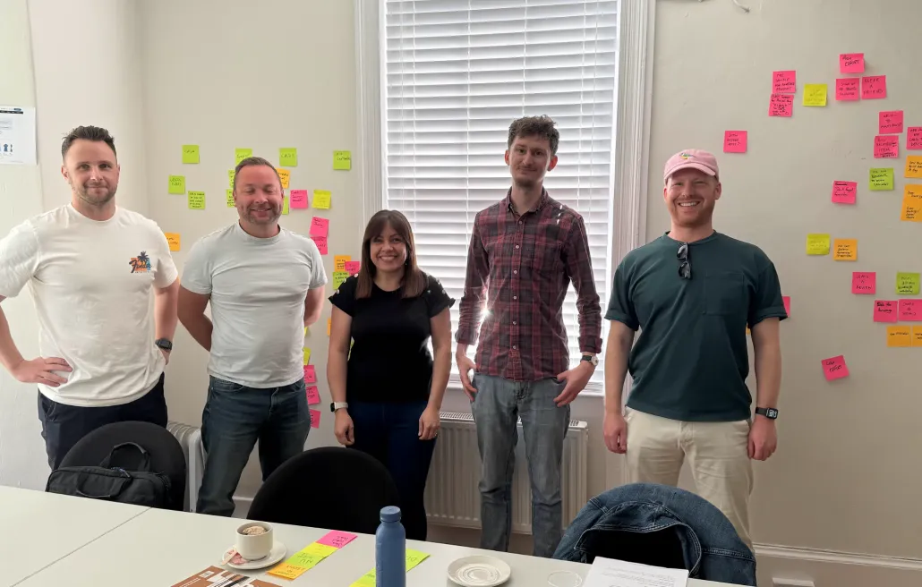 Michael Featherby with team members